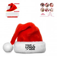 Creative custom red plush santa hat